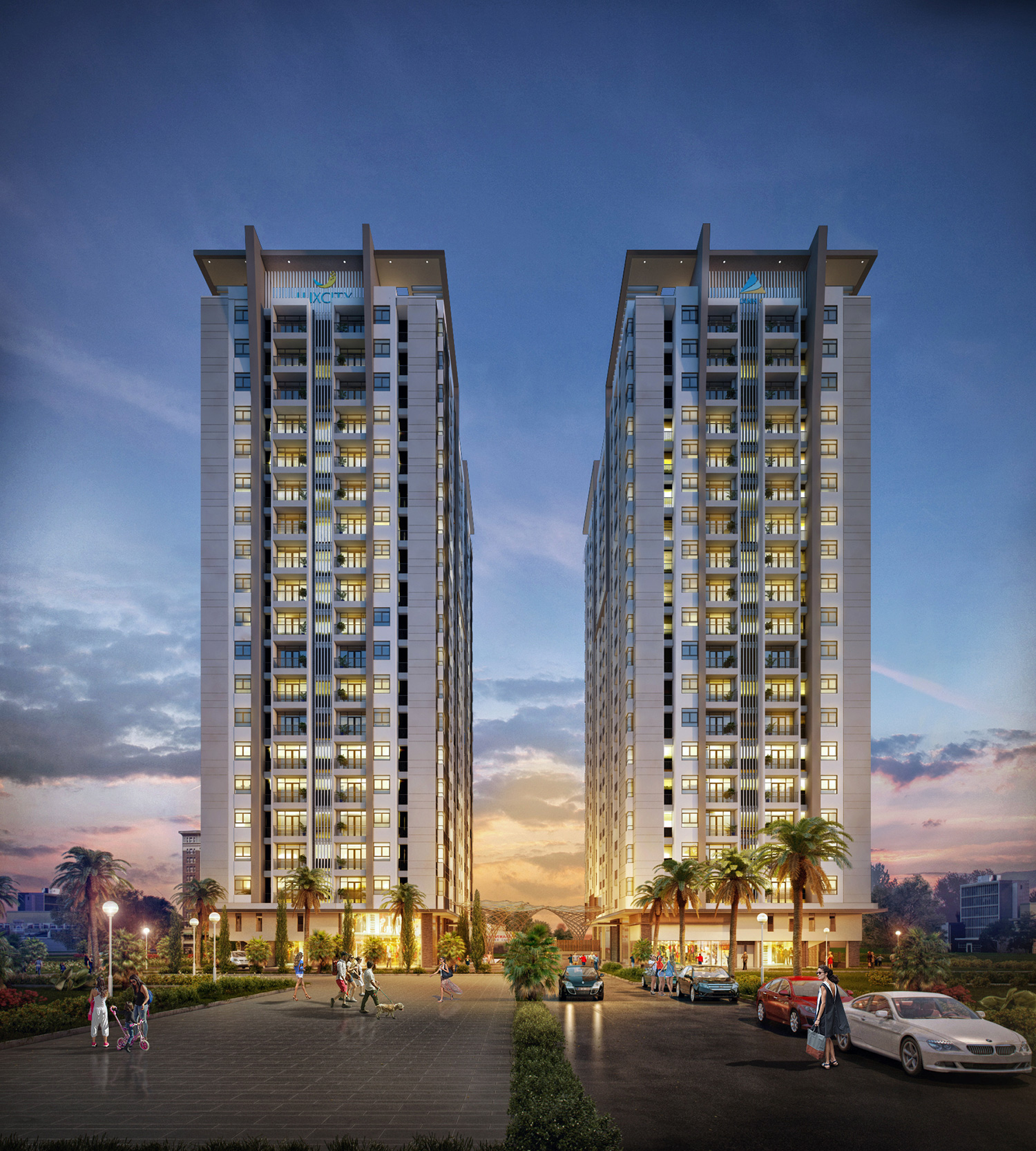 Phối cảnh tổng thể khu căn hộ thương mại cao cấp LuxCity