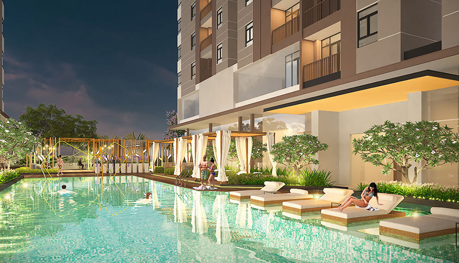 Hồ bơi tại Lux City
