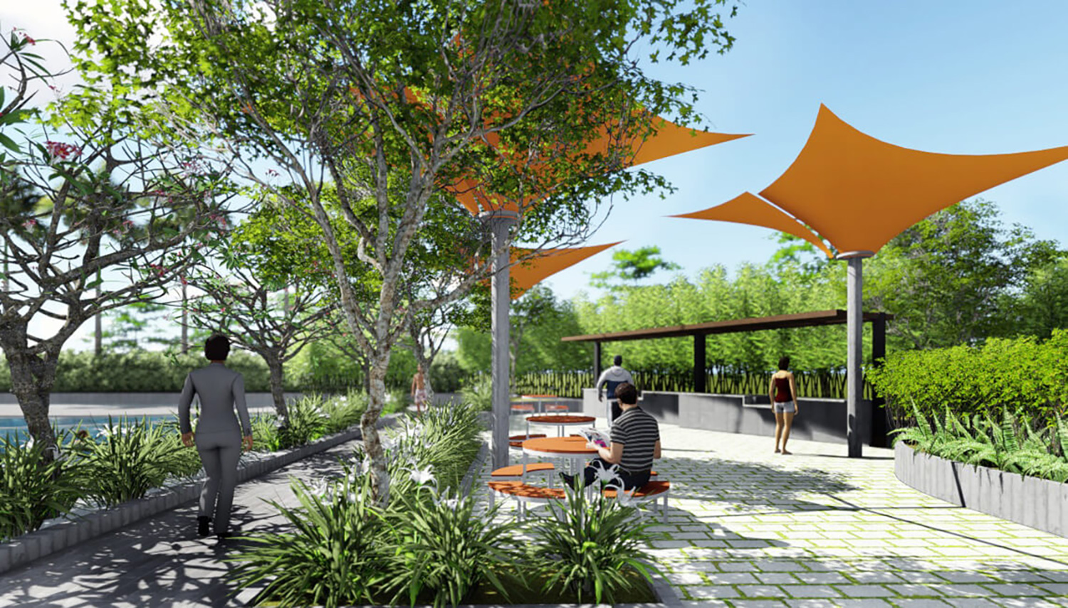 Không gian xanh tại công viên tại Opal Garden