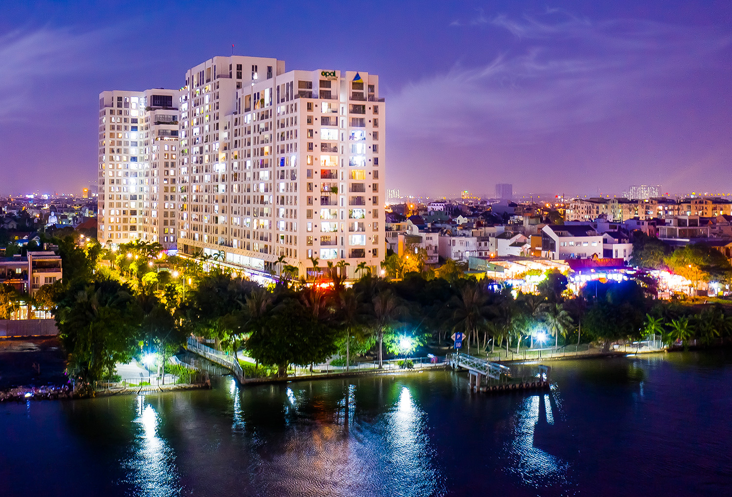 Phối cảnh tổng thể hai tòa tháp Opal Riverside