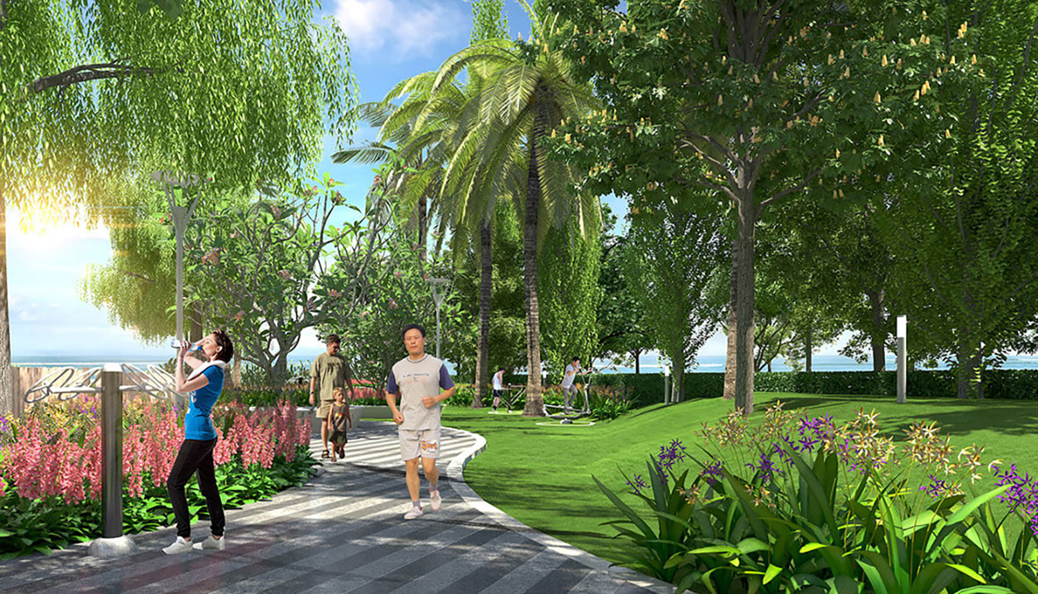 Công viên xanh ven sông tại Opal Riverside