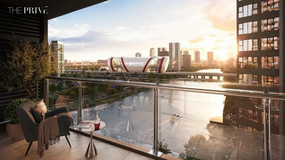 Phối cảnh tầm nhìn từ căn hộ. Ảnh: The Privé